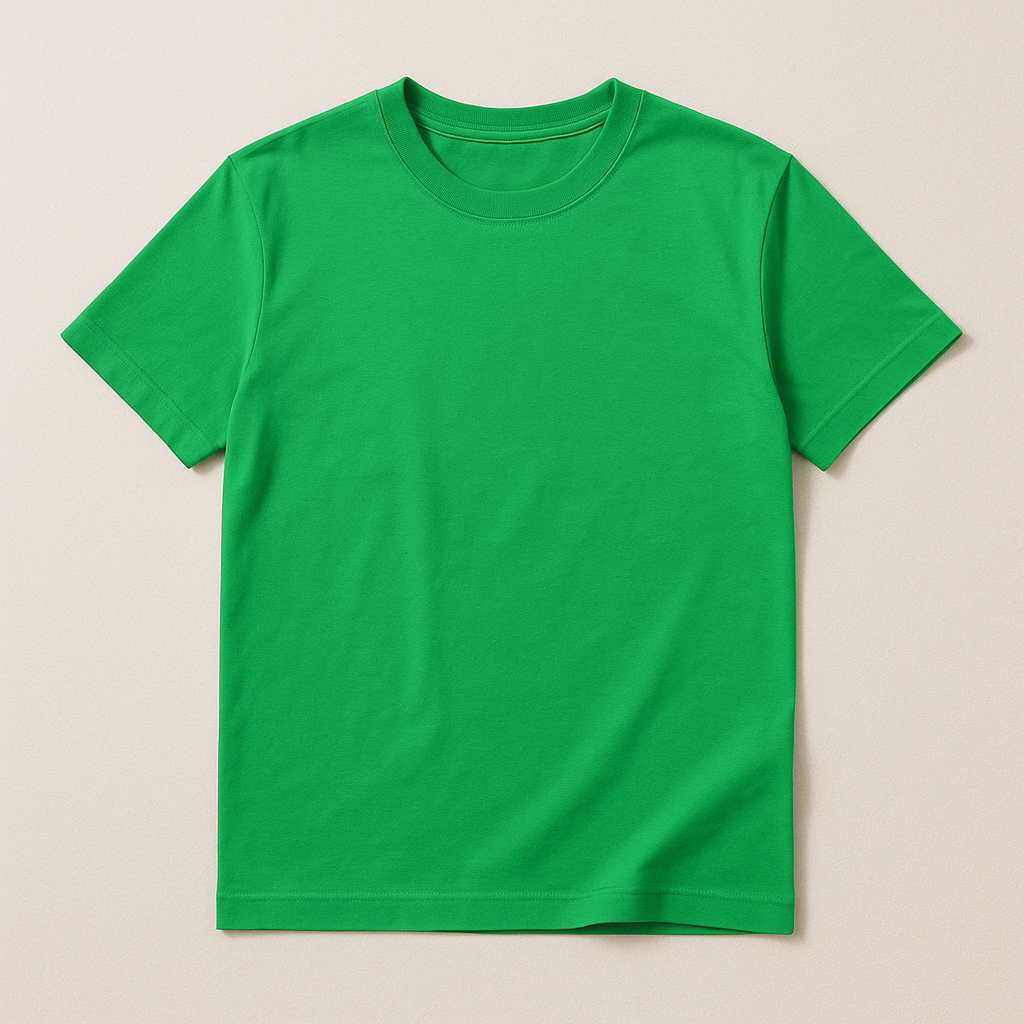 Rainbow Tee — Green — flat lay
