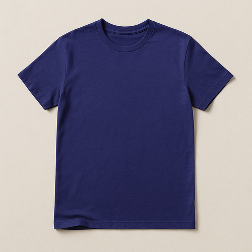 Rainbow Tee — Indigo — flat lay