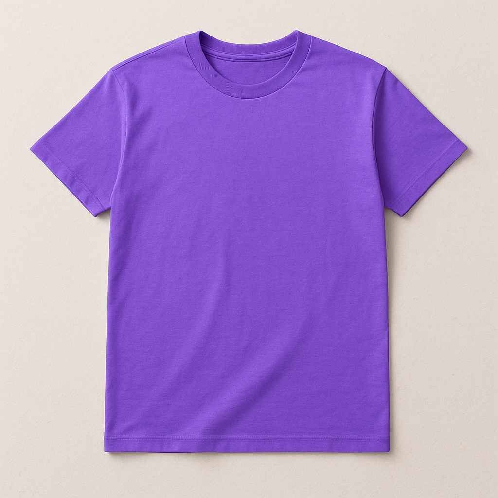 Rainbow Tee — Violet — flat lay